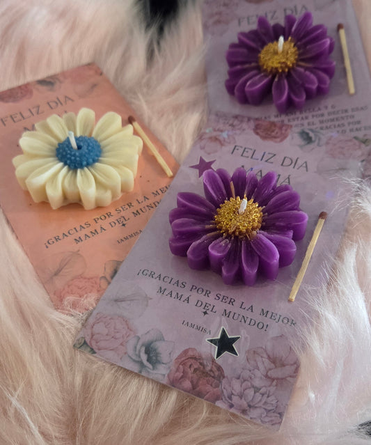Vela Margarita con tarjeta Para Mamá