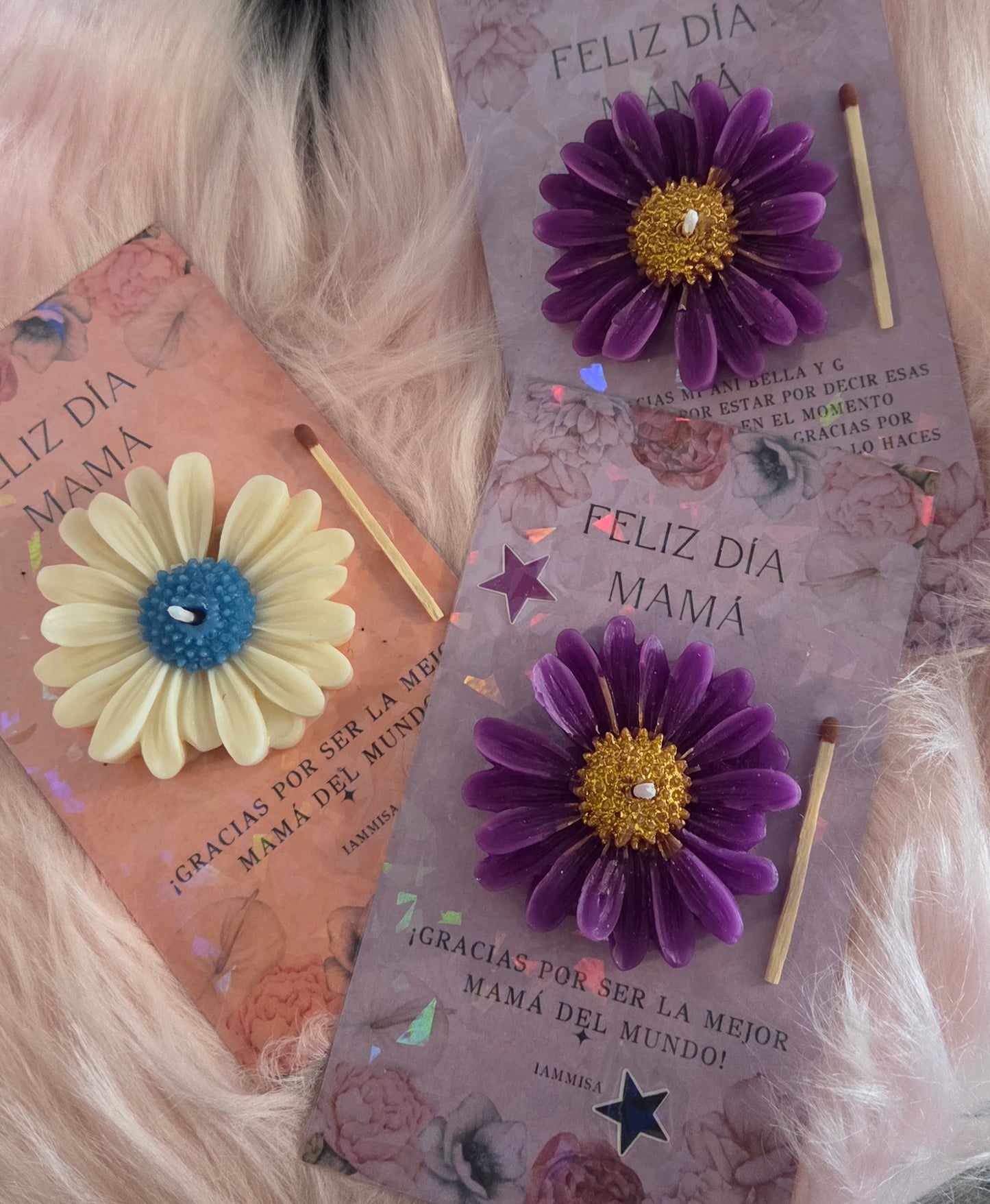 Vela Margarita con tarjeta Para Mamá