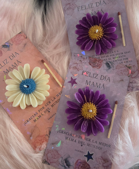 Vela Margarita con tarjeta Para Mamá