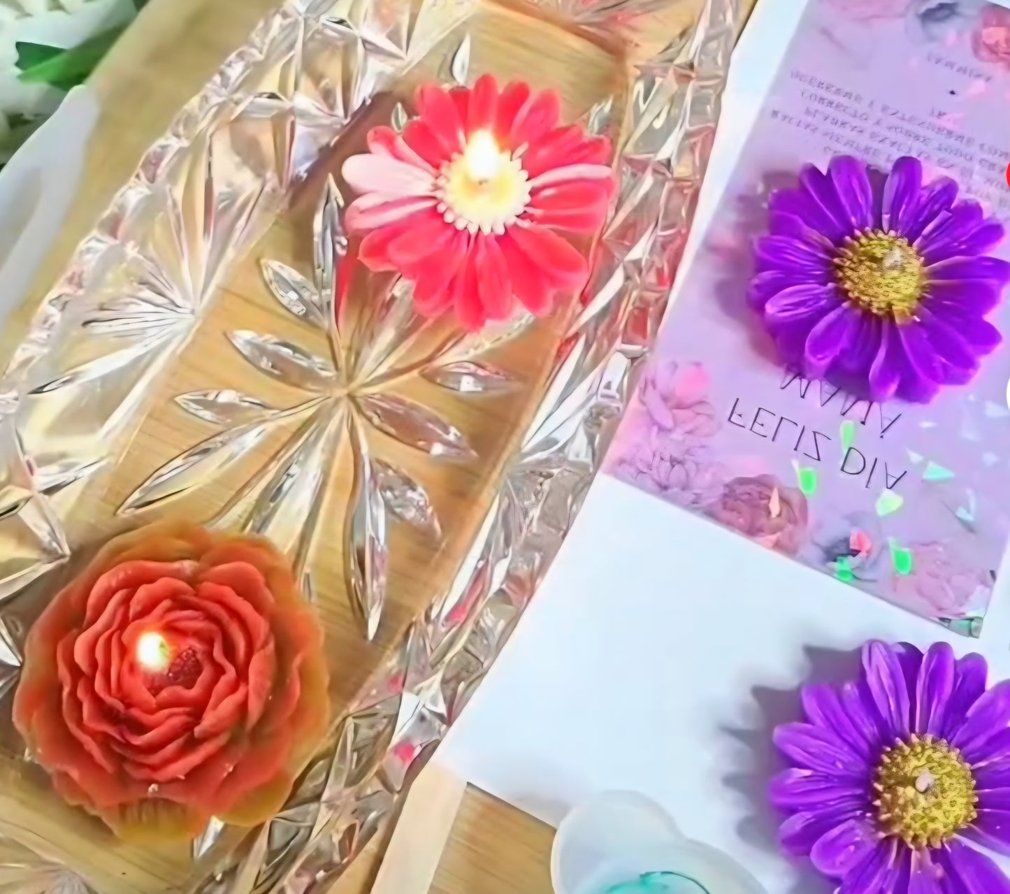 Vela Margarita con tarjeta Para Mamá